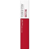 Maybelline New York - SuperStay Matte Ink Lippenstift - 325 Shot Caller - Rode - Matte, Langhoudende Lippenstift - 5 ml