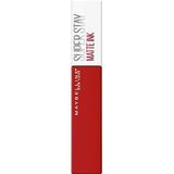 Maybelline New York - SuperStay Matte Ink Lipstick - 330 Innovator - Rood - Matte, Langhoudende Lippenstift - 5 ml
