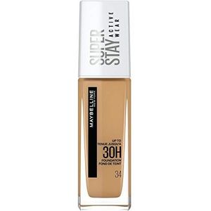 Maybelline SuperStay Active Wear Langaanhoudende Make-up voor Volledige Dekking Tint 34 Soft Bronze 30 ml