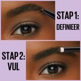 Maybelline New York - Express Brow Duo - 02 Medium Brown - Bruin Wenkbrauwpotlood en Poeder