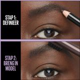 Maybelline New York - Express Brow Shaping Pencil - 02 Soft Brown - Bruin Wenkbrauwpotlood en Borstel