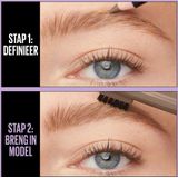 Maybelline New York - Express Brow Shaping Pencil - 04 Deep Brown - Bruin Wenkbrauwpotlood en Borstel