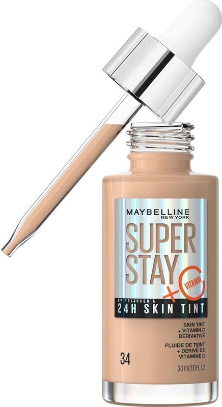Maybelline New York Superstay 24H Skin Tint Bright Skin-Like Coverage - foundation - 34