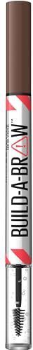 Maybelline New York Build A Brow 2 in 1 Brow Pen and Sealing Gel Real-looking Fuller Brows Waterproof Sweat and Smudge-resistant 24H Wear Vegan Formula Shade 257 Medium Brown