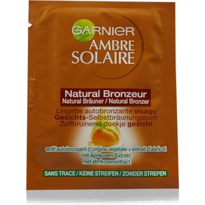 1+1 gratis: Garnier Ambre Solaire Zelfbruinend doekje voor het gezicht