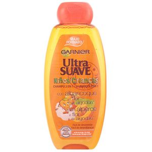 Garnier Ultrazachte 2-in-1 shampoo met abrikoos voor kinderen, gemakkelijk te ontwarren, 400 ml