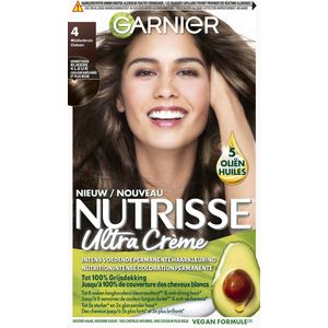 Garnier Nutrisse Ultra Crème Middenbruin 4 - Permanente Haarkleuring