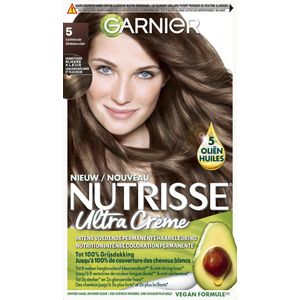 Garnier Nutrisse Ultra Crème Lichtbruin 5 - Permanente Haarkleuring