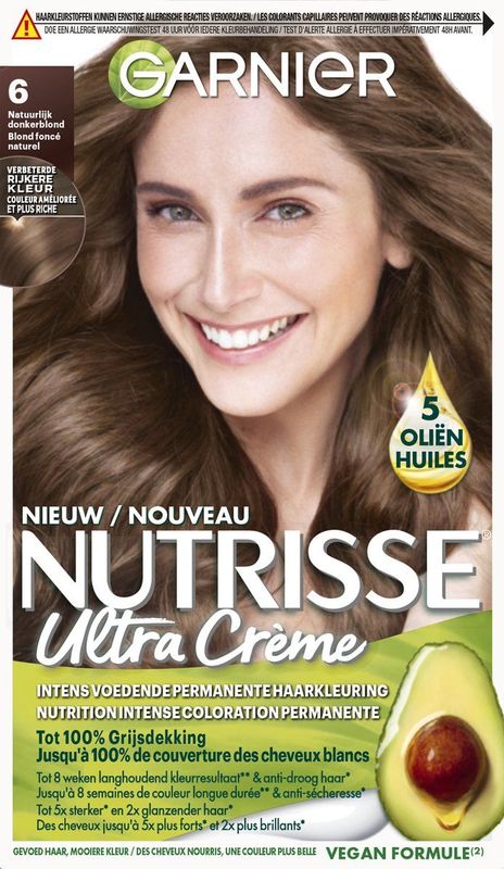 Garnier - Nutrisse Ultra Crème - Haarkleuring - Natuurlijk Donkerblond - Intens Voedend