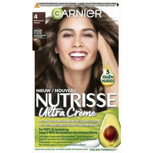 3x Garnier Nutrisse Ultra Crème Permanente Haarkleuring 4.0 Middenbruin