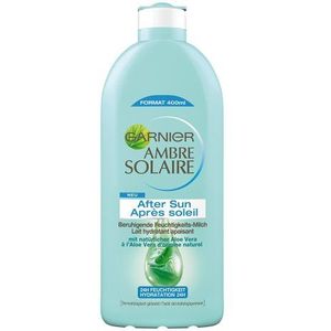 Garnier Ambre Solaire After Sun Moisturizing Milk, Sun Protection, After Sun Lotion met Aloë Vera, kalmeert en verkoelt, 400 ml