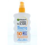 Garnier Ambre Solaire Sensitive Expert zonnebrandspray SPF 50+ - Zonnebrand voor de Gevoelige Huid - 200 ml