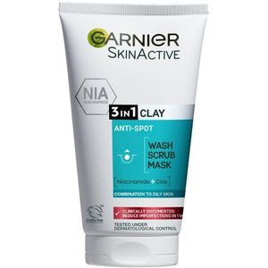 Garnier PureActive Salicylic 3in1 Anti-Pimple Clay Cleanser For Impure Skin 150 ml
