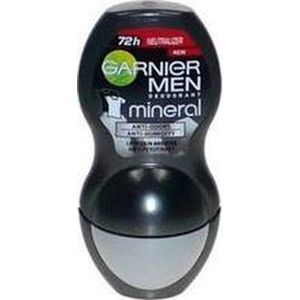 Garnier - Men Mineral Neutralizer - Antitranspirant Roll-On - Tegen Witte Vlekken - 50 ml
