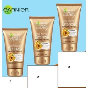 Garnier Ambre Solaire Natural Bronzer Zelfbruinende Gel 150 ml - 3 Multipack - Oral Care Kit