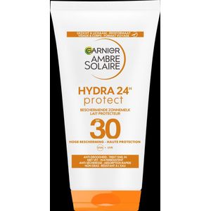 Garnier Ambre Solaire zonnebrandmelk Reisformaat met karitéboter SPF 30 - Zonnebrand voor Gezicht en Lichaam - 50ml