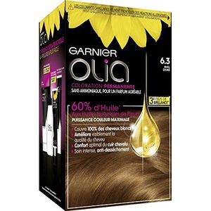 Garnier Olia Permanente haarkleur, zonder ammoniak, met natuurlijke bloemolie, honingbruin (6,3)