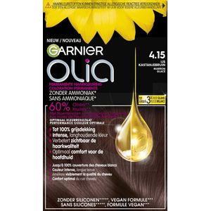 Garnier Olia Kastanje Middenbruin 4.15 - Permanente Haarkleuring Zonder Ammoniak