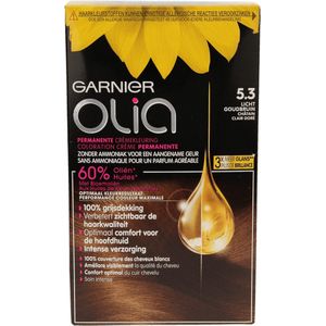 Garnier Olia Licht Goudbruin 5.3 - Permanente Haarkleuring Zonder Ammoniak