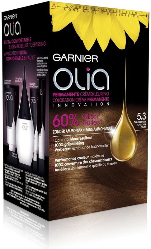 Garnier Olia Licht Goudbruin 5.3 - Permanente Haarkleuring Zonder Ammoniak