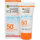 Garnier Ambre Solaire Sensitive Advanced Zonnebrandmelk voor Gezicht SPF 50+ 50 ml