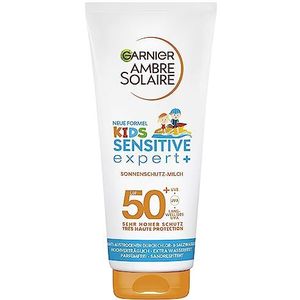 Garnier Ambre Solaire Sensitive Expert+ Zonnecrème voor kinderen, SPF 50+, voor de gevoelige huid, 200 ml