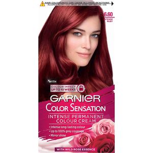 Garnier Color Sensation Red Hair Dye Permanent 6.60 Intense Ruby Red