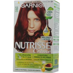 L'Oreal Paris Garnier Nutrisse Haarkleuring, 5.6, crème, langdurige kleur, grijsdekking, voedend effect, alle haarsoorten, donkerbruin haar