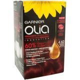 1+1 gratis: Garnier Olia Permanente Crèmekleuring 4.62 Donker Granaatrood