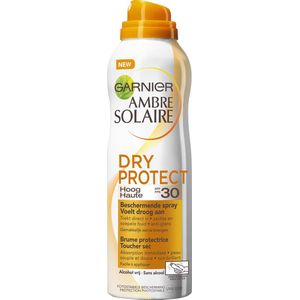 Garnier Ambre Solaire Dry Protect Zonnebrandspray SPF 30 - 6 x 200 ml - Zonder Alcohol -  Voordeelverpakking