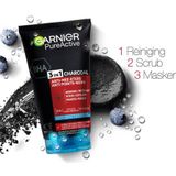Pure Active - Gezichtsreiniger - Houtskool - 150ml