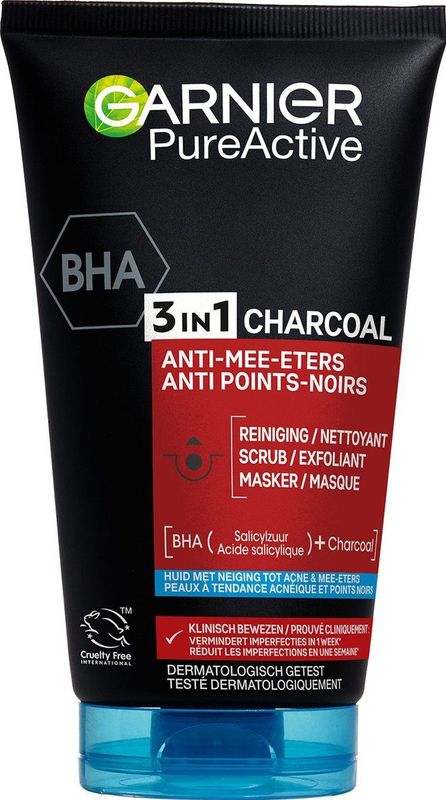 Pure Active - Gezichtsreiniger - Houtskool - 150ml