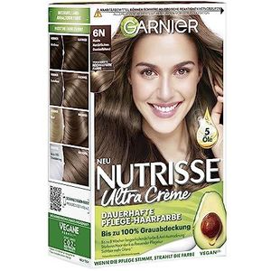 Garnier - Nutrisse Ultra Crème - Haarkleuring - Natuurlijk Donkerblond 6N - 8 weken Glans