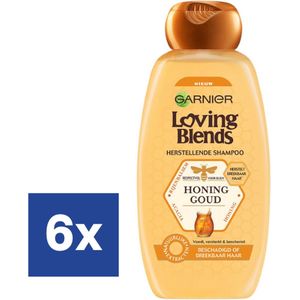 Garnier - Ultra Doux Loving Blends - Shampoo - Voordeelverpakking 6 x 300 ml - Honinggoud