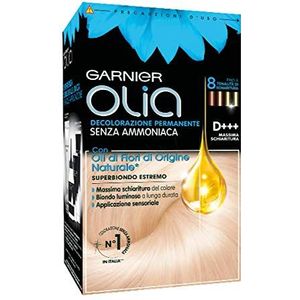 Permanente Coloration und Abfärbung von Garnier Olia superblond D+++