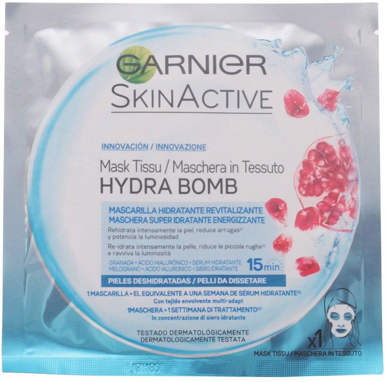 Garnier - Hydra Bomb - Gezichtsmasker - Granaatappel - 15ml - 1 stuk