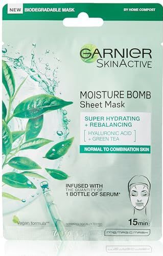 Garnier - Moisture Bomb - Gezichtsmasker - Groene Thee - 1 Stuk