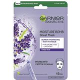Garnier - Moisture Bomb - Gezichtsmasker - Lavendel - 3 stuks