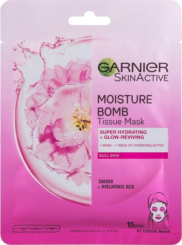 Garnier - Hydra Bomb - Gezichtsmasker - 28 g - Verhelderende Werking