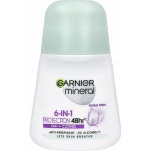 Garnier - Mineral Protection Skin + Clothes - Roll-On Deo - 48u - Zonder Vlekken