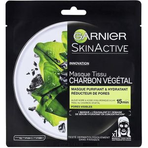 Garnier SkinActive Tissue Masker met Charcoal - 1 stuk