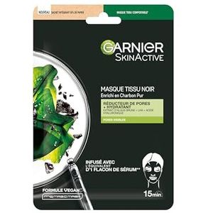 Garnier Skin Active Pure Charcoal Black Tissue Hydraterend masker 28 g