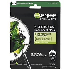 Garnier SkinActive Black Charcoal Tissue Mask Black Algae Pore Tightening