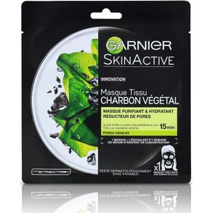 Garnier - SkinActive Tissue - Gezichtsmasker - Zwart - 20x