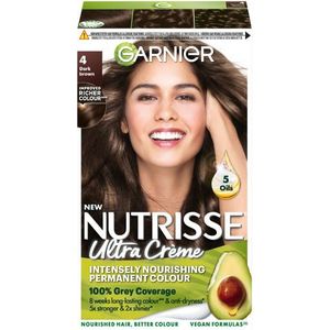 Garnier - Nutrisse Cream - Haarkleuring - Donkerbruin - 1 Stuk