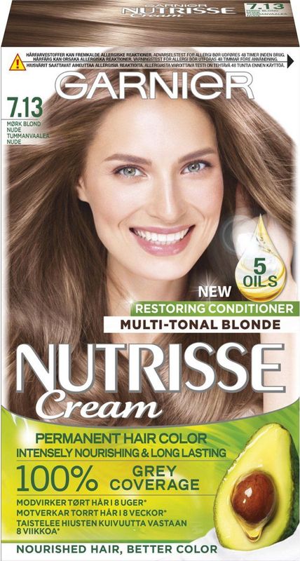 Garnier Nutrisse Cream 7.13 Nude Dark Blonde 1 st