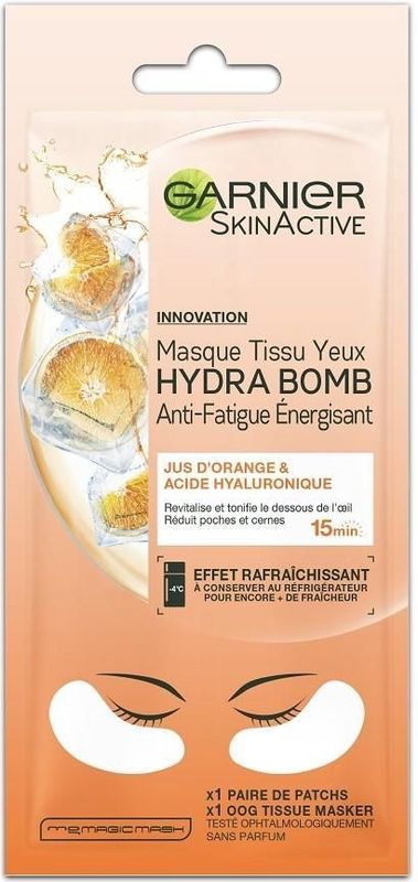 Garnier SkinActive Tissue Oogmasker met Sinaasappel - 1 stuk