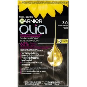 Garnier Olia Permanente Crèmekleuring 3.0 Donkerbruin - 3 x - Voordeelverpakking