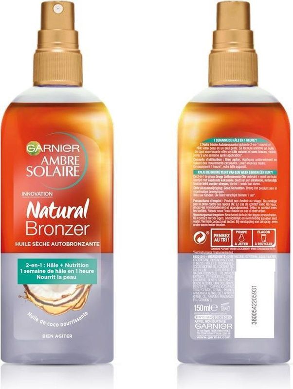 Garnier Ambre Solaire Zelfbruinende Bifase Olie Kokos Zelfbruiner - 150 ML