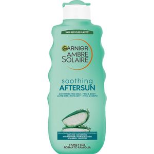 Garnier Ambre Solaire Lait Après-soleil, Visage et Corps, Effet Rafraîchissant et Peau Nourrie, Idéal pour tous les types de peaux, Enrichi en Aloe Vera, Maxi Format 400 ml